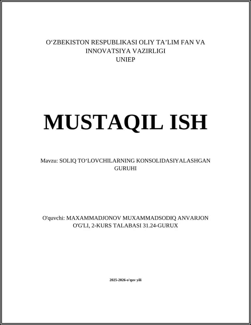 Konsolidasiyalashgan guruh