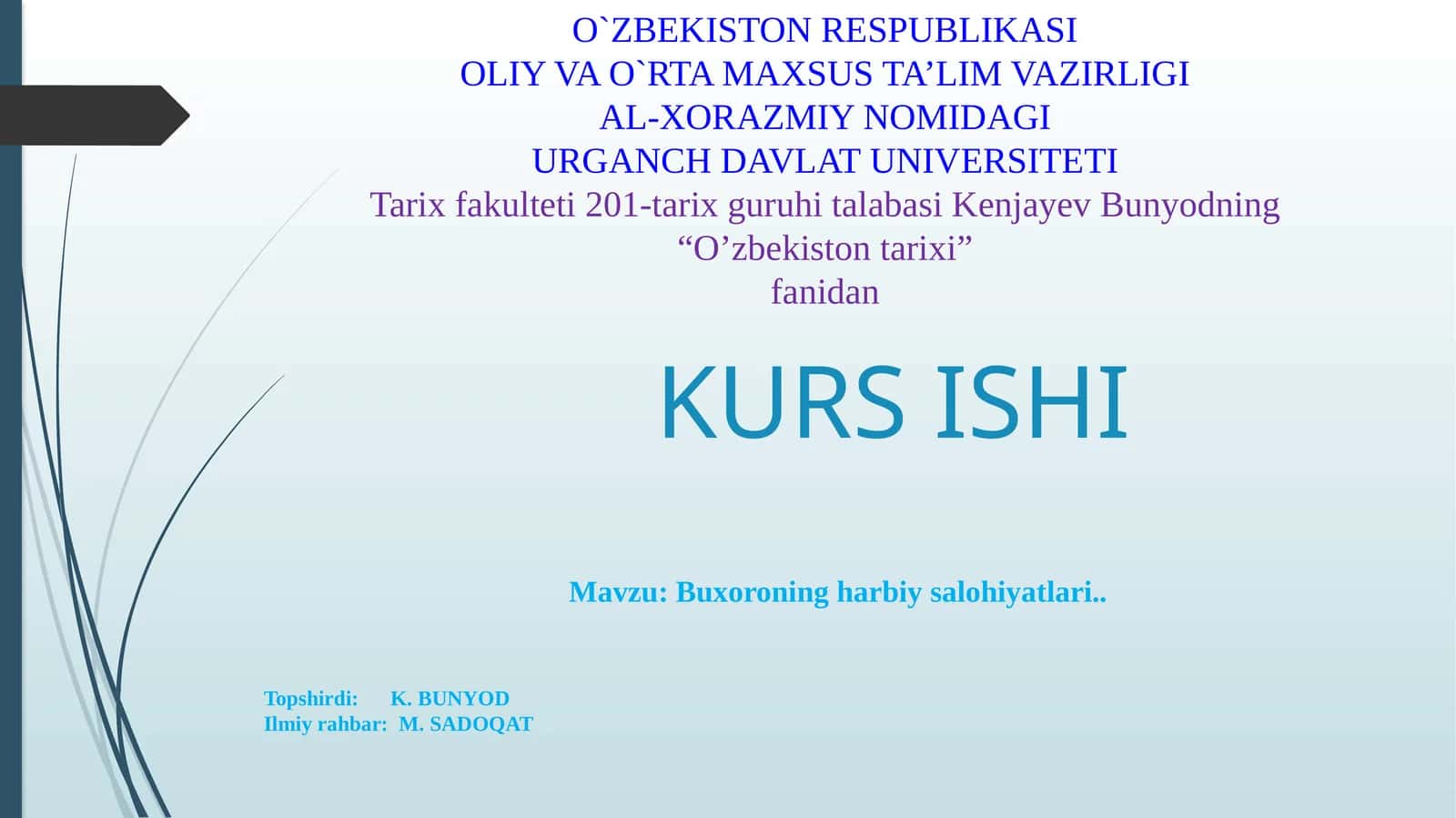 Buxoroning harbiy salohiyatlari