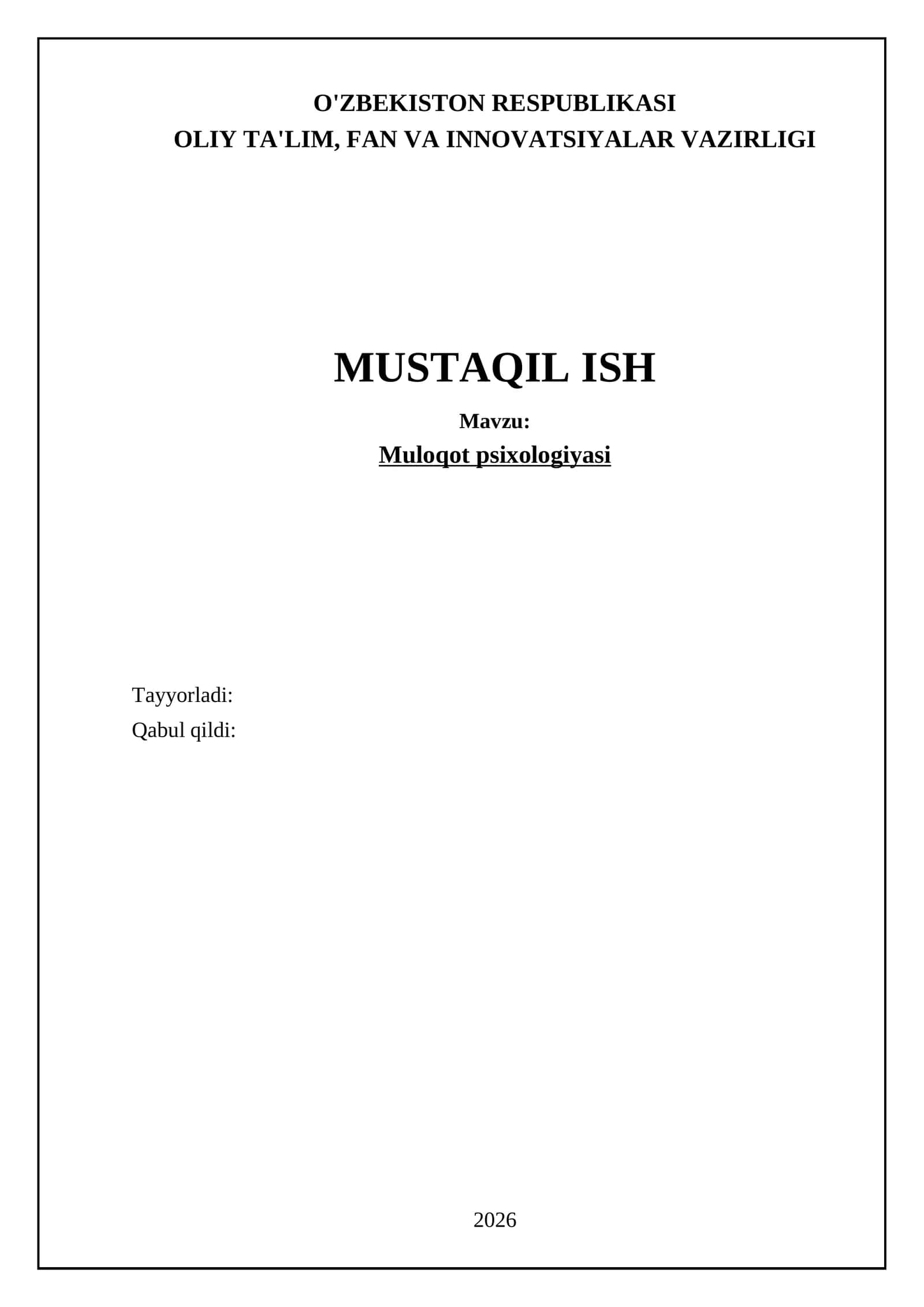 Muloqot psixologiyasi