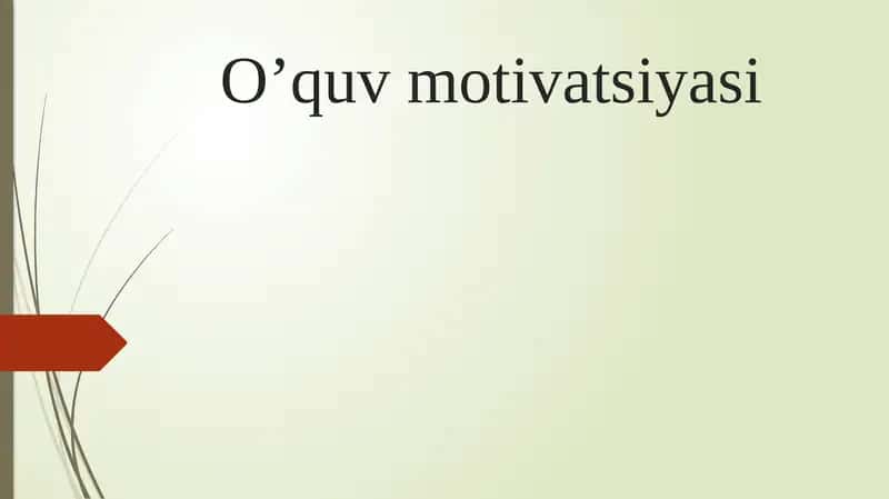 O’quvmotivatsiyasi