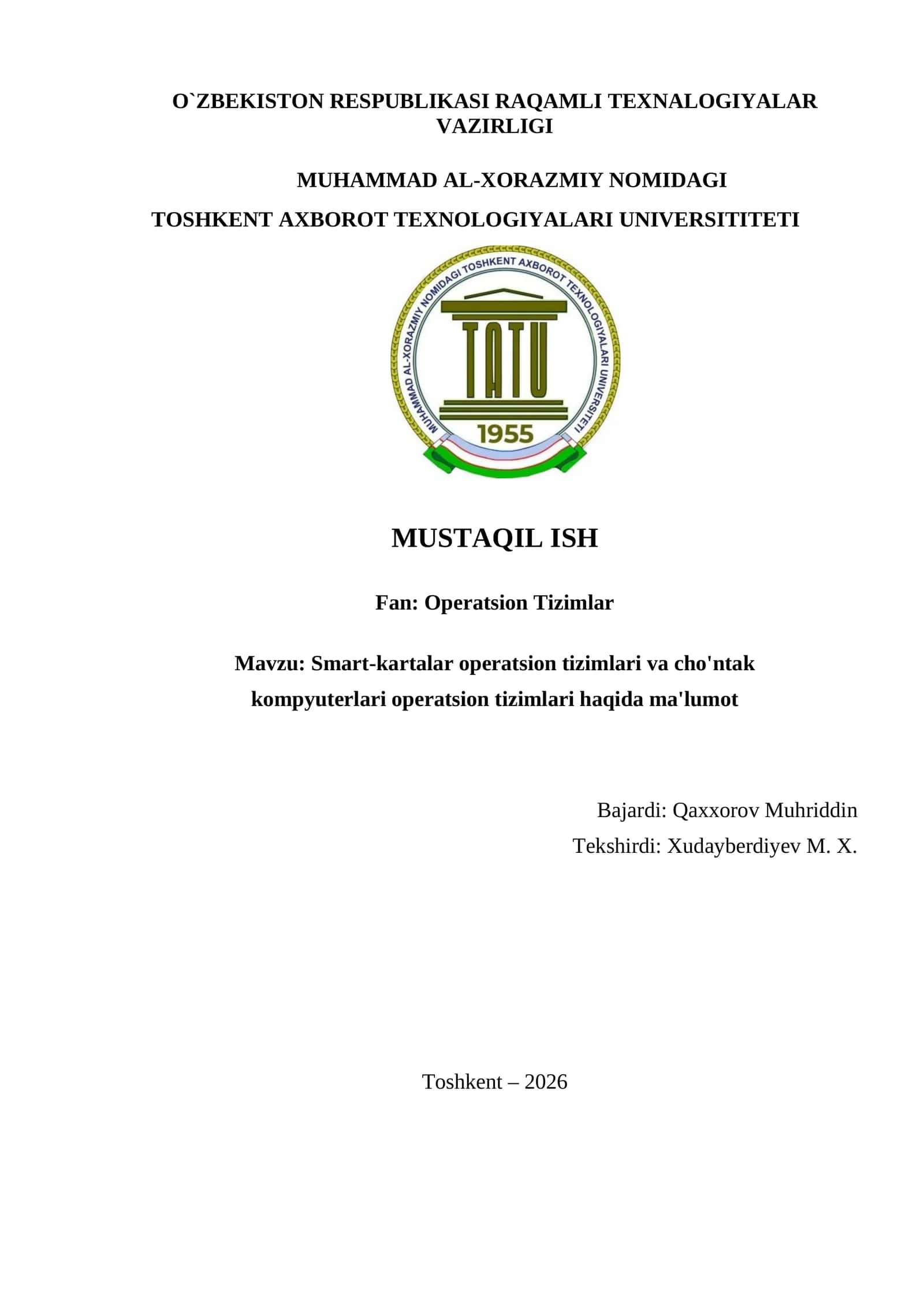 Smart-kartalar operatsion tizimlari va cho'ntak kompyuterlari operatsion tizimlari