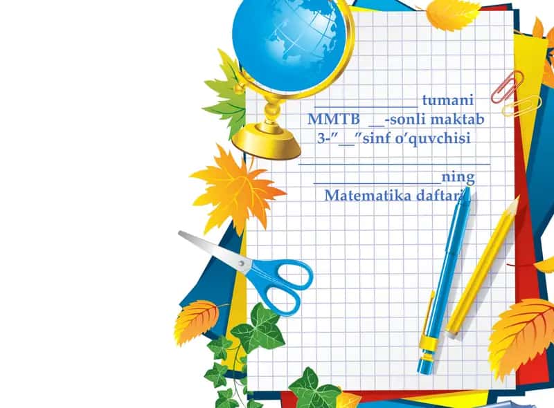 Daftar betliklari boshlang'ich sinflar uchun