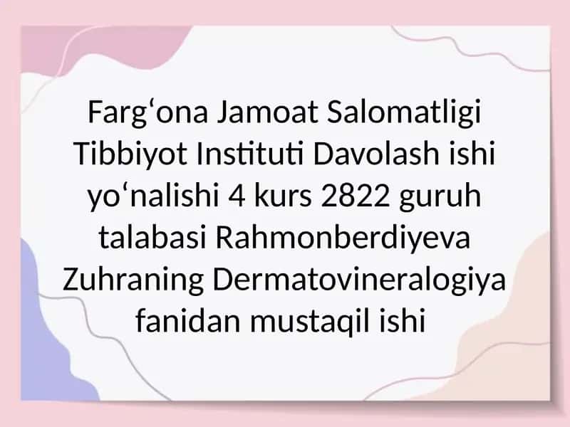Vitiligo: Gistologiyasi, Etiologiyasi va Davolash