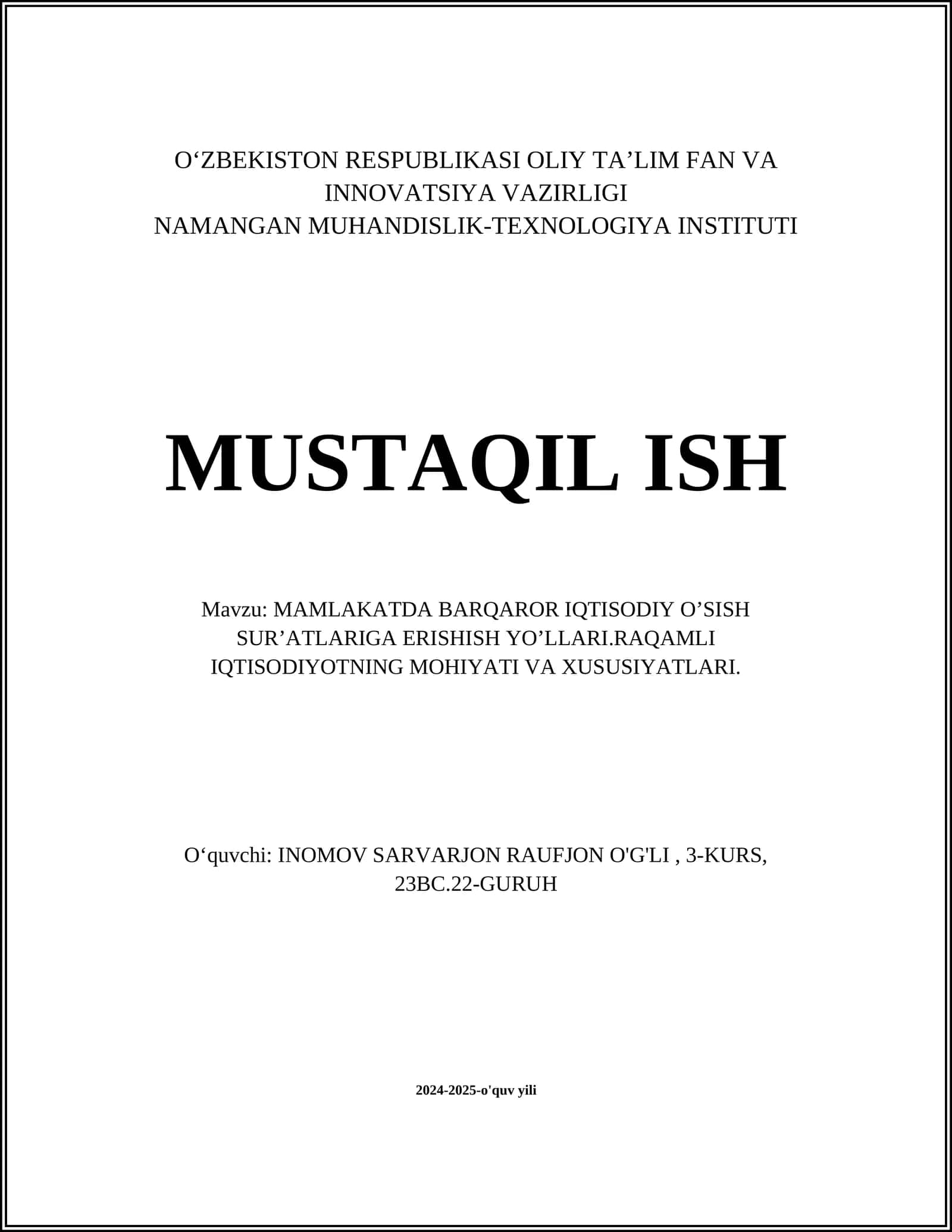 Asosiy Tushunchalar