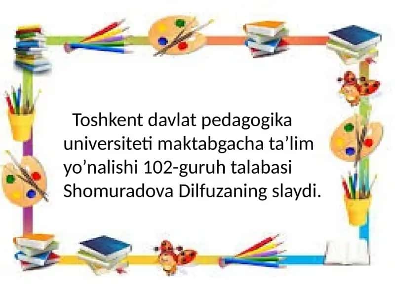 O’zbekiston Respublikasining “Maktabgachata’lim va tarbiyato’g’risida qonuni”
