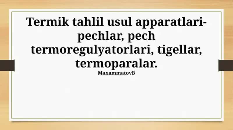 Termik tahlil uskunalari