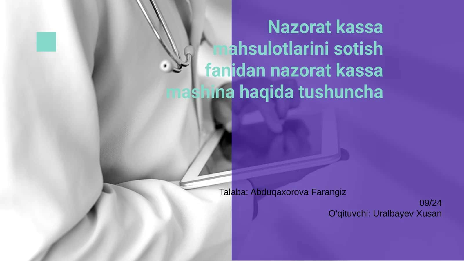 Nazorat kassa mashina haqida tushuncha