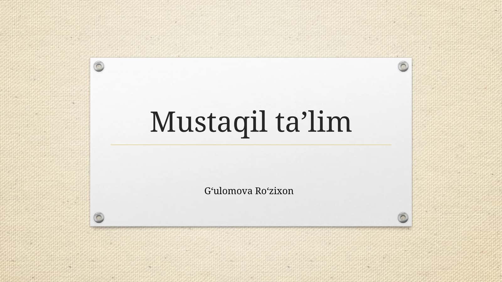 O‘zbekiston Respublikasining ta’lim sohasidagi davlat siyosati mazmuni