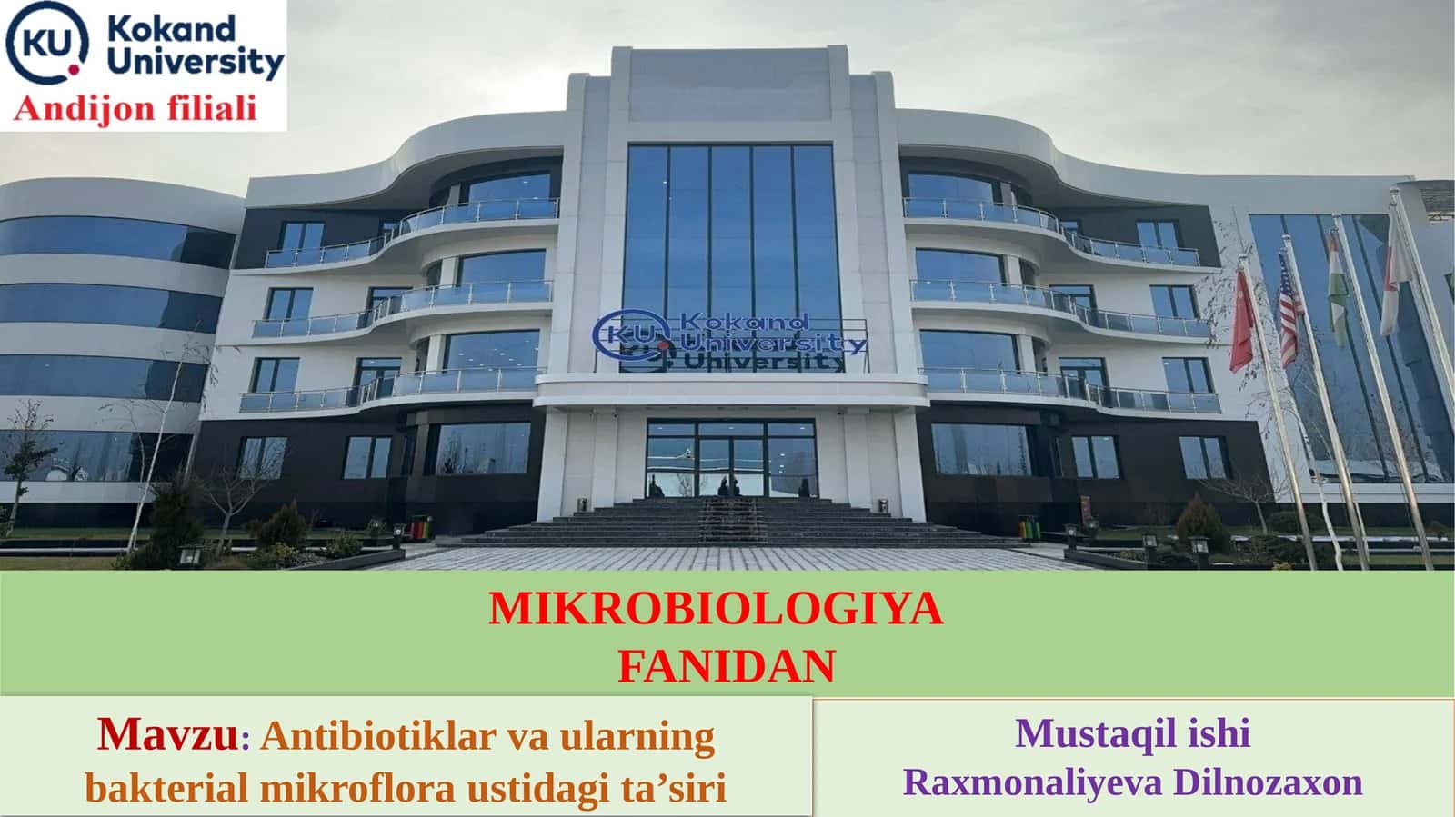 Antibiotiklar va ularning bakterial mikroflora ustidagi ta’siri