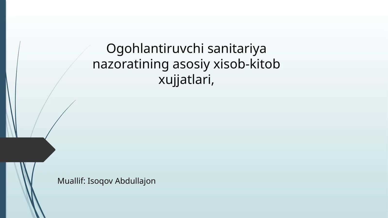 Ogohlantiruvchi Sanitariya Nazorati