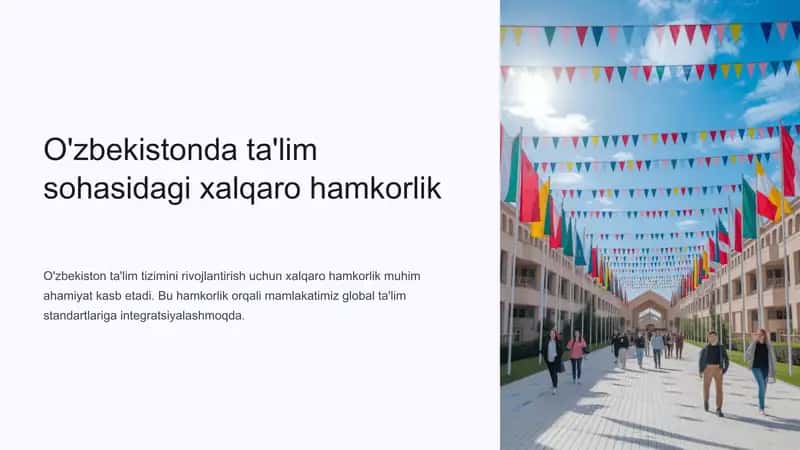 O'zbekistonda ta'lim sohasidagi xalqaro hamkorlik