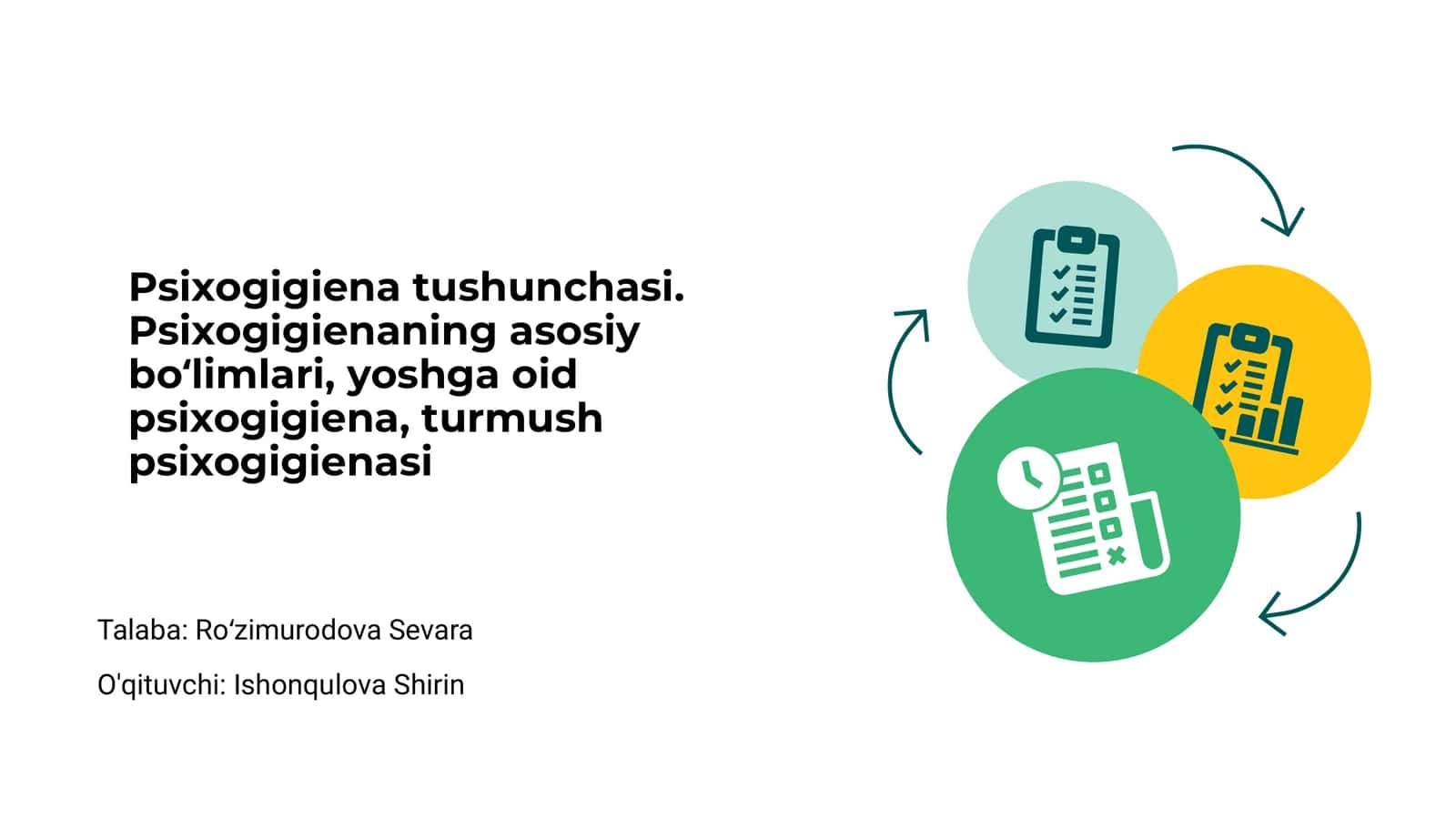 Psixogigiena tushunchasi
