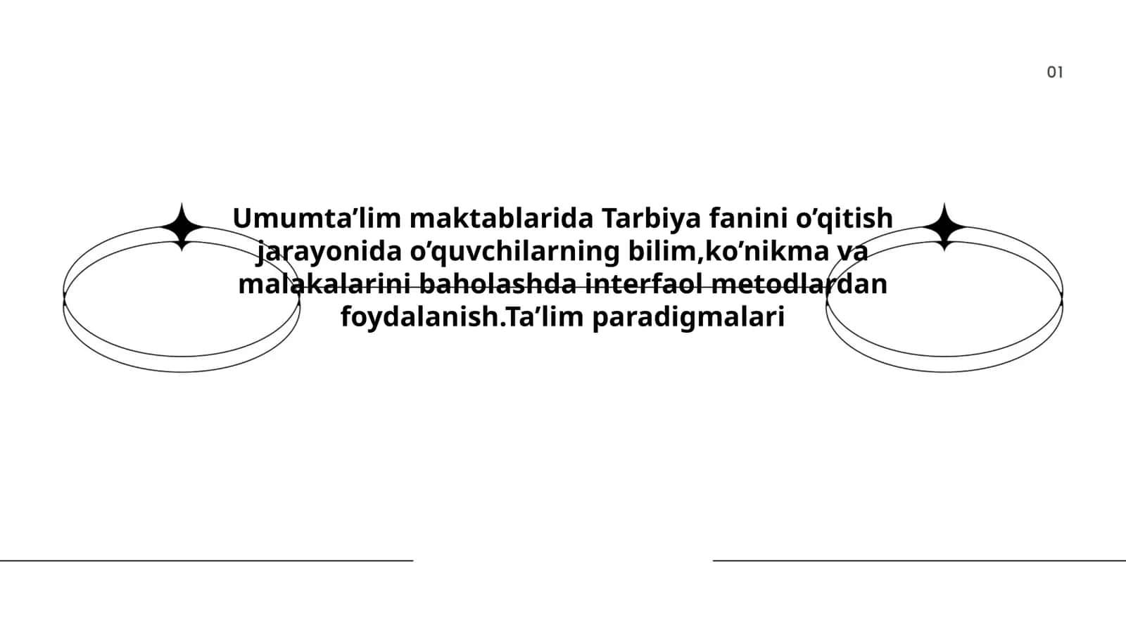 Tarbiya fanini o’qitish metodologiyasi