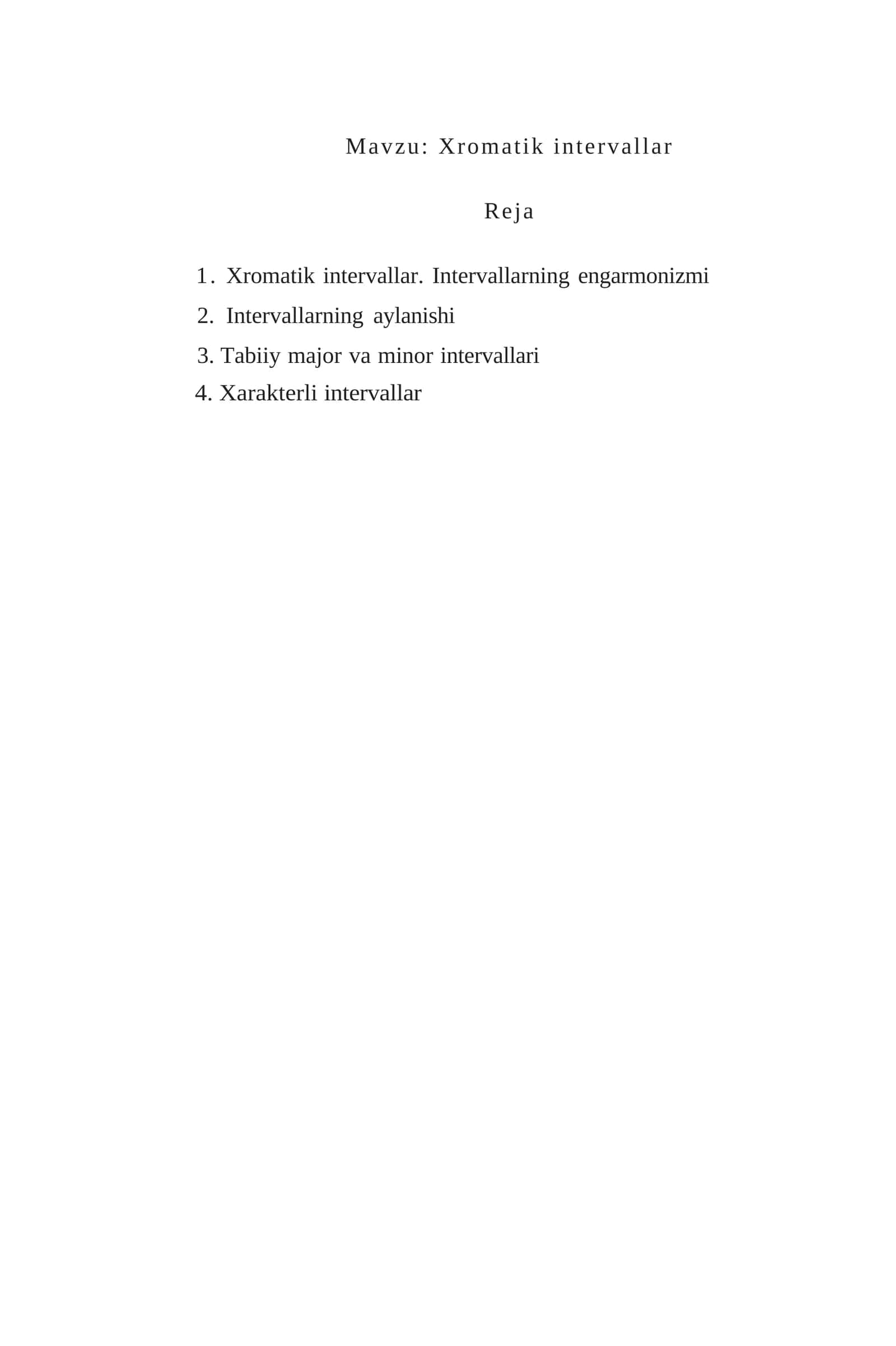 Xromatik intervallar