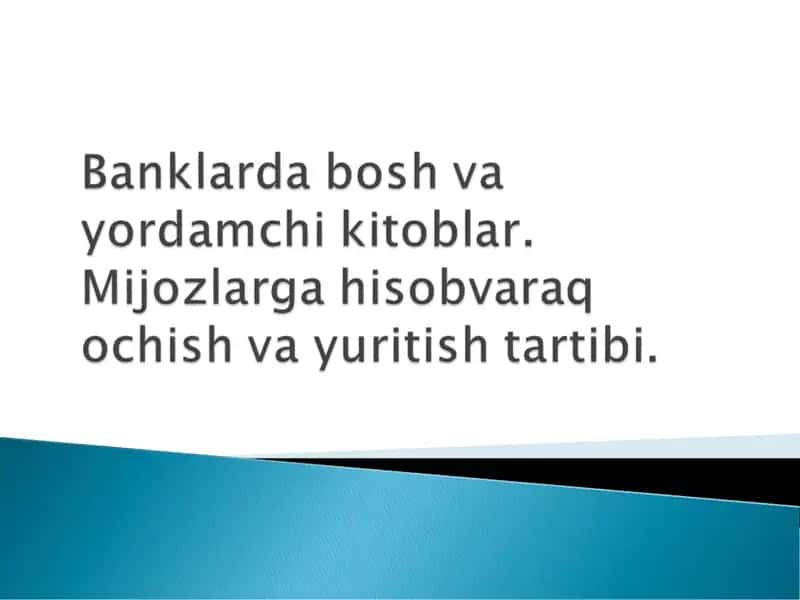 Bosh va yordamchi kitoblar