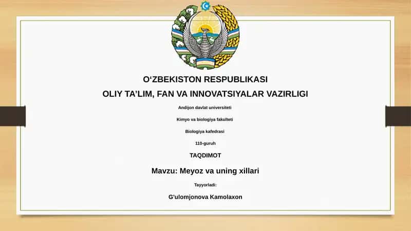 Meyoz va uning xillari