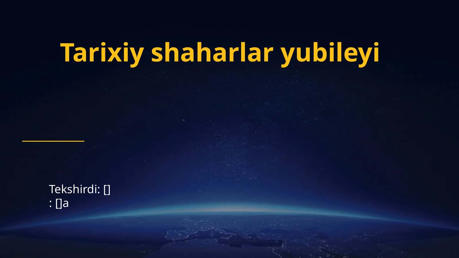 Tarixiy shaharlar yubileyi
