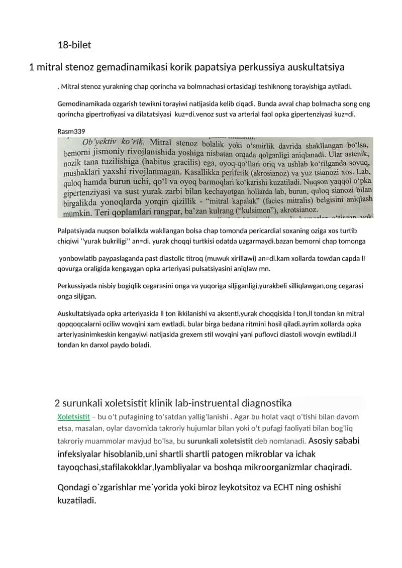 Mitral stenoz gemadinamikasi