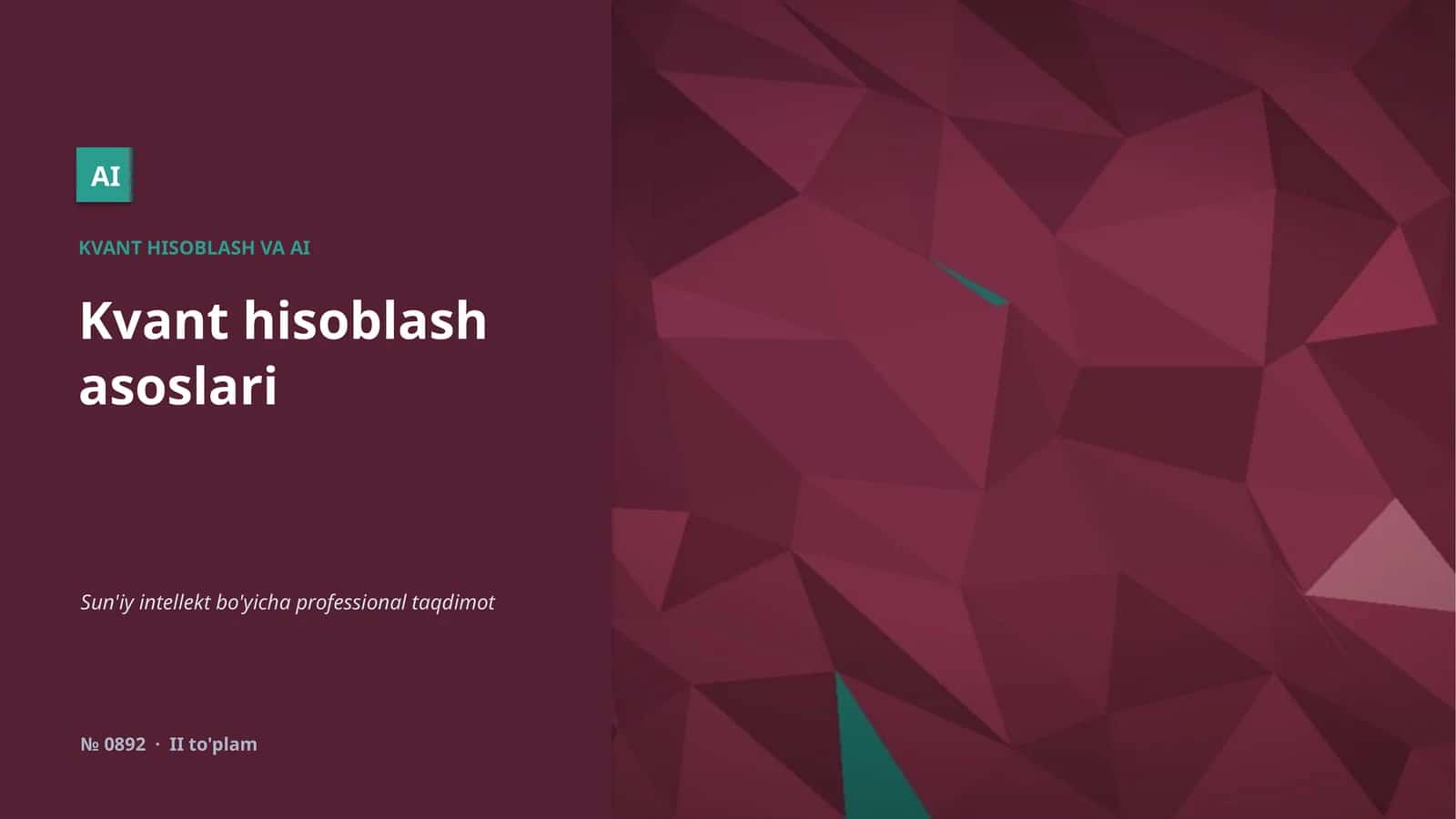 KVANT HISOBLASH VA AI