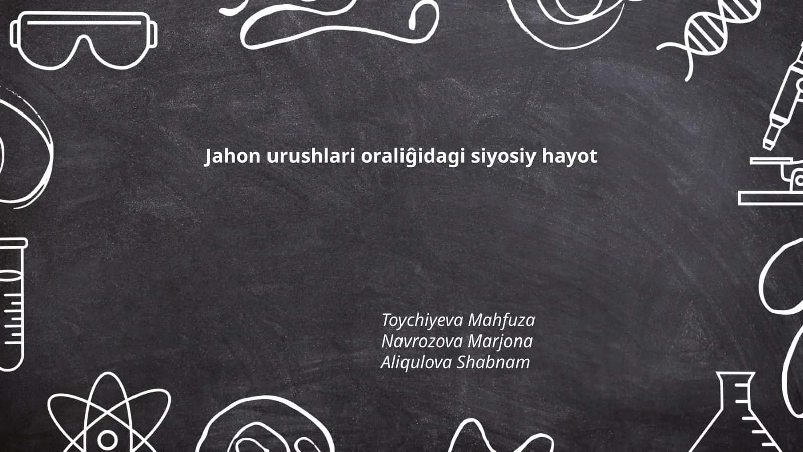 Jahon urushlari oraliĝidagi siyosiy hayot