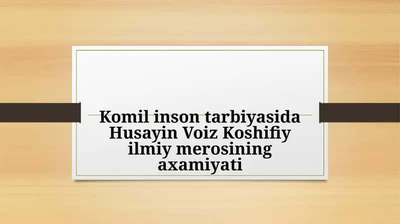 Husayin Voiz Koshifiy