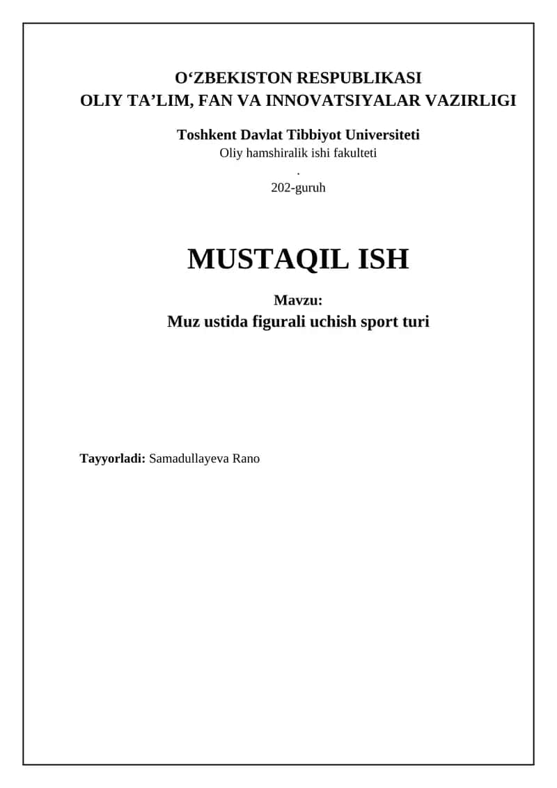 Muz ustida figurali uchish sport turi