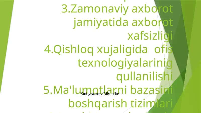 Qishloq xo'jaligida amaliy dasturiy vositalarning roli va afzalliklari