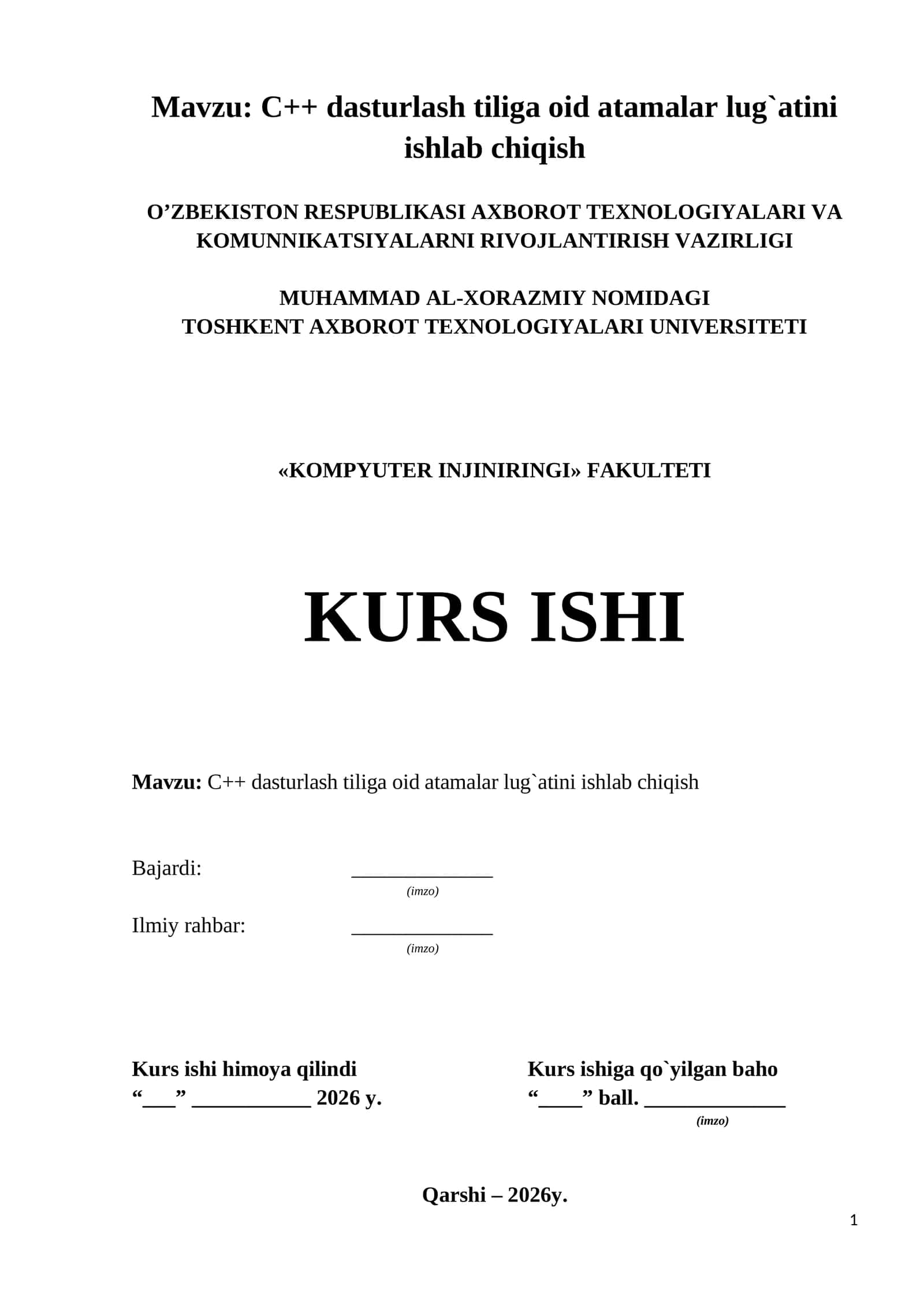 Kurs ishi
