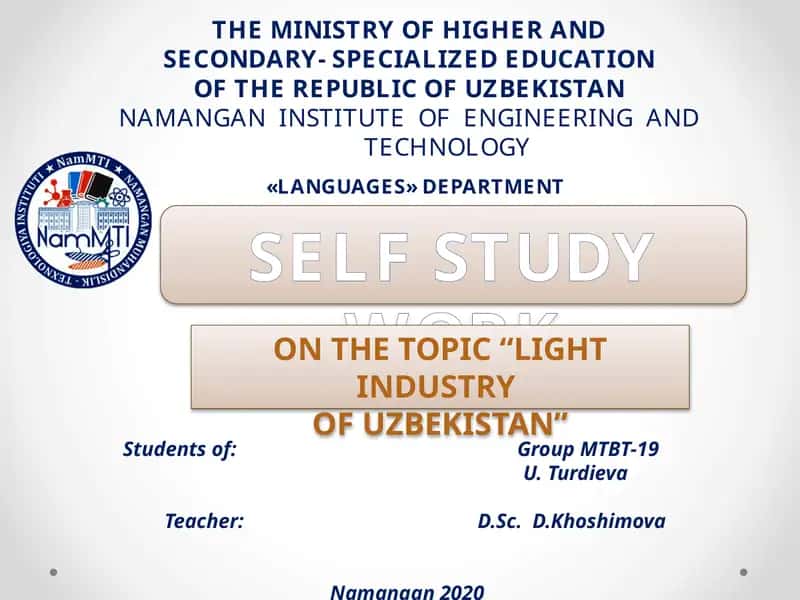 Light industry of Uzbekistan