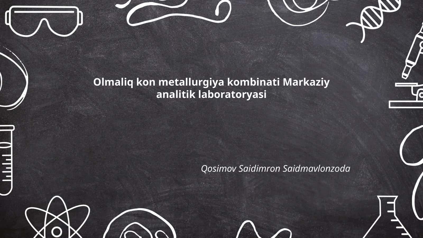 Kimyoviy tahlil jarayonlari