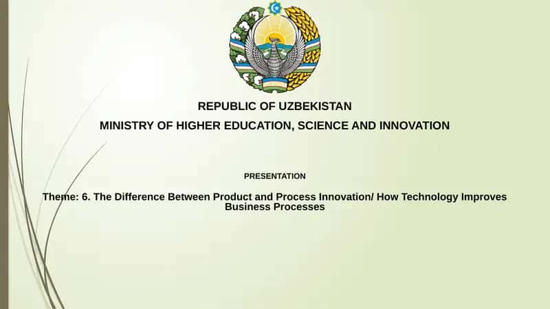 Presentation on Product vs. Process Innovation