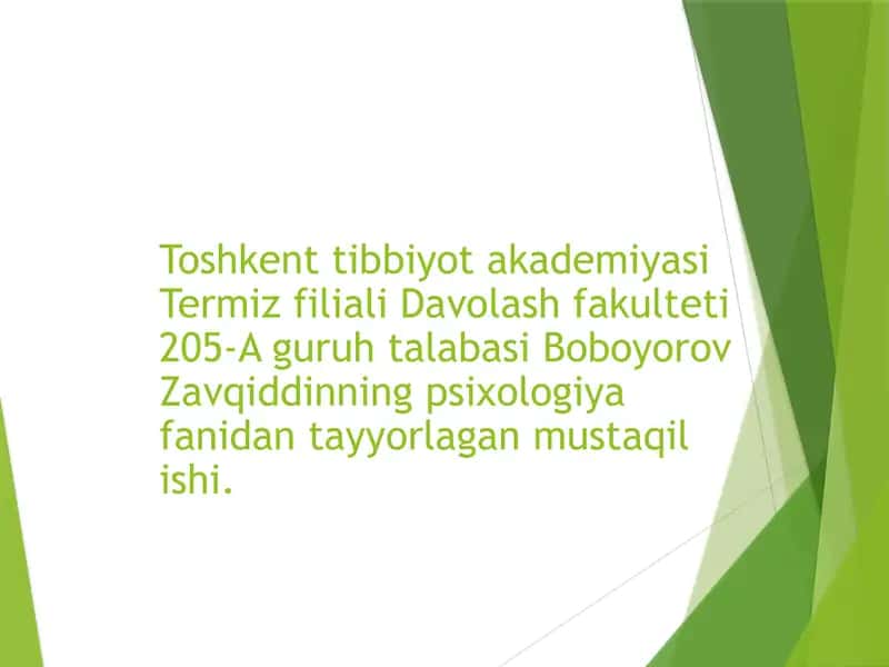 Temperamentning psixologiya shakillanishi
