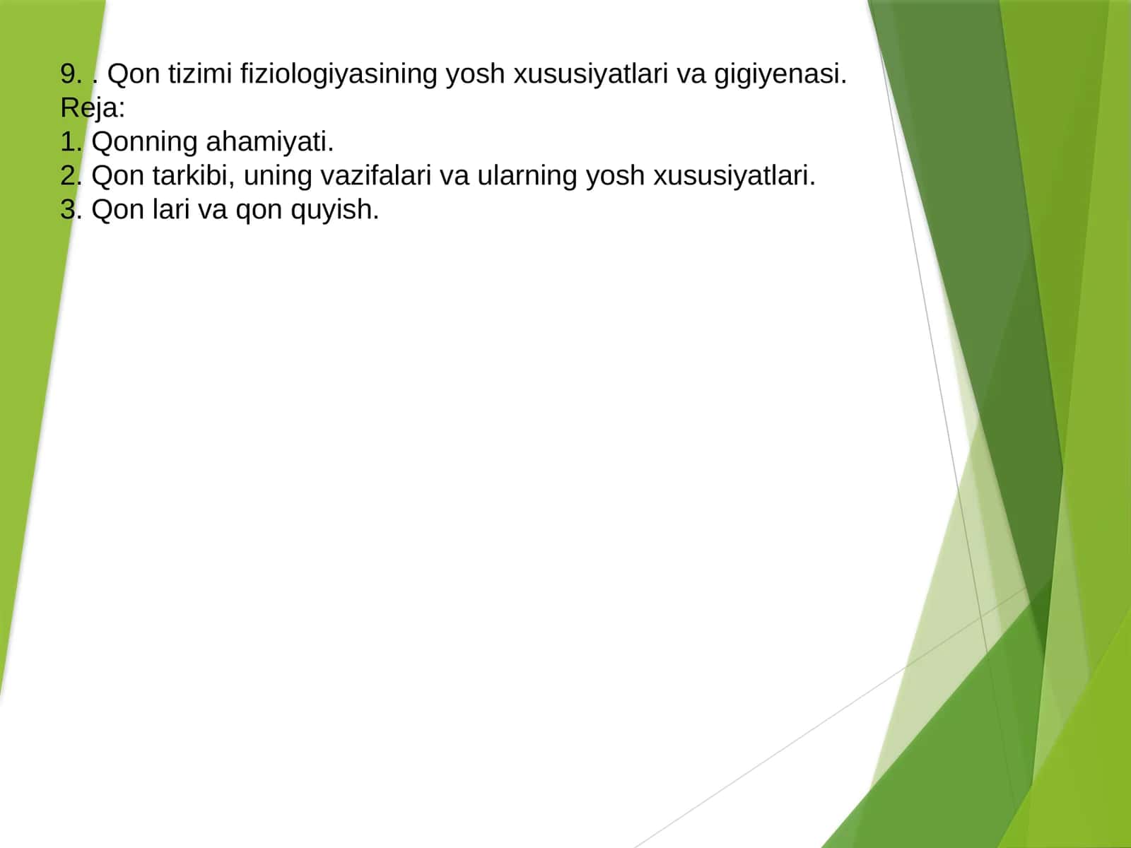 Qon tizimi fiziologiyasi