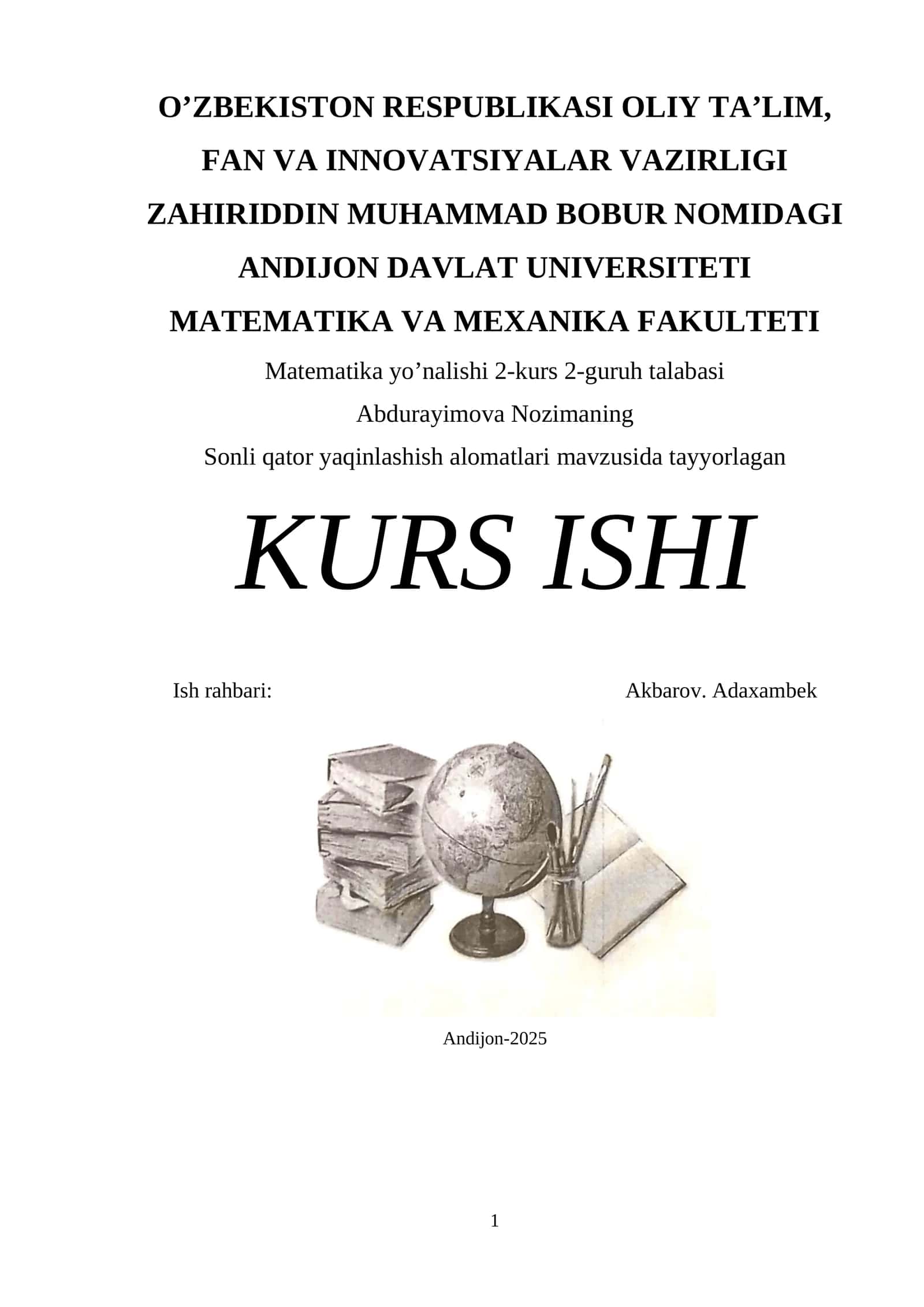 Sonli qator yaqinlashish alomatlari