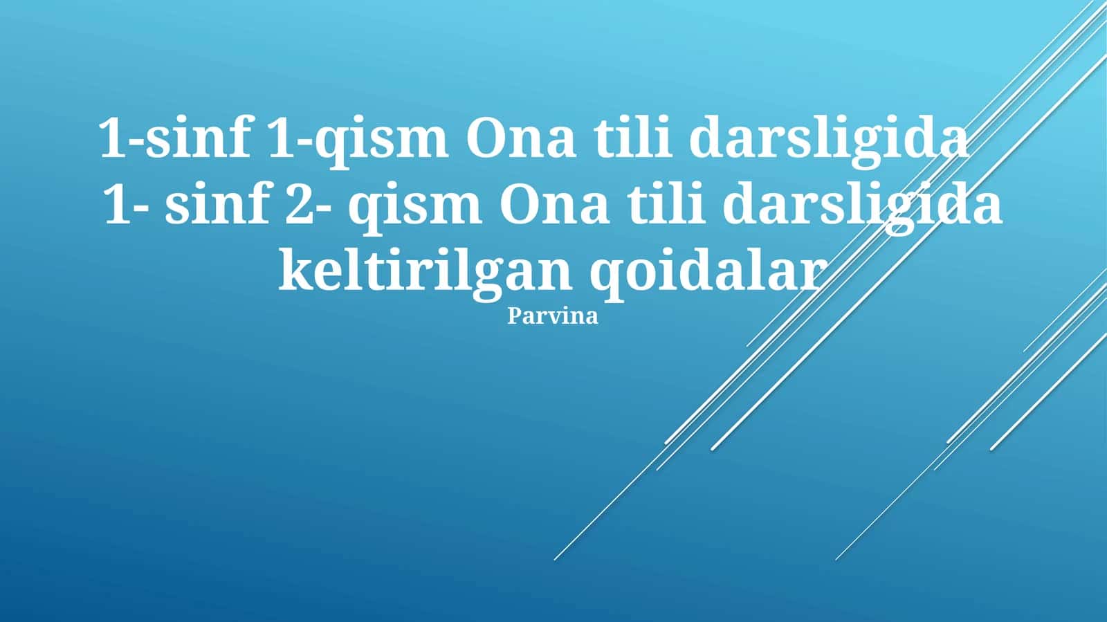1-sinf 1-qism Ona tili darsligida