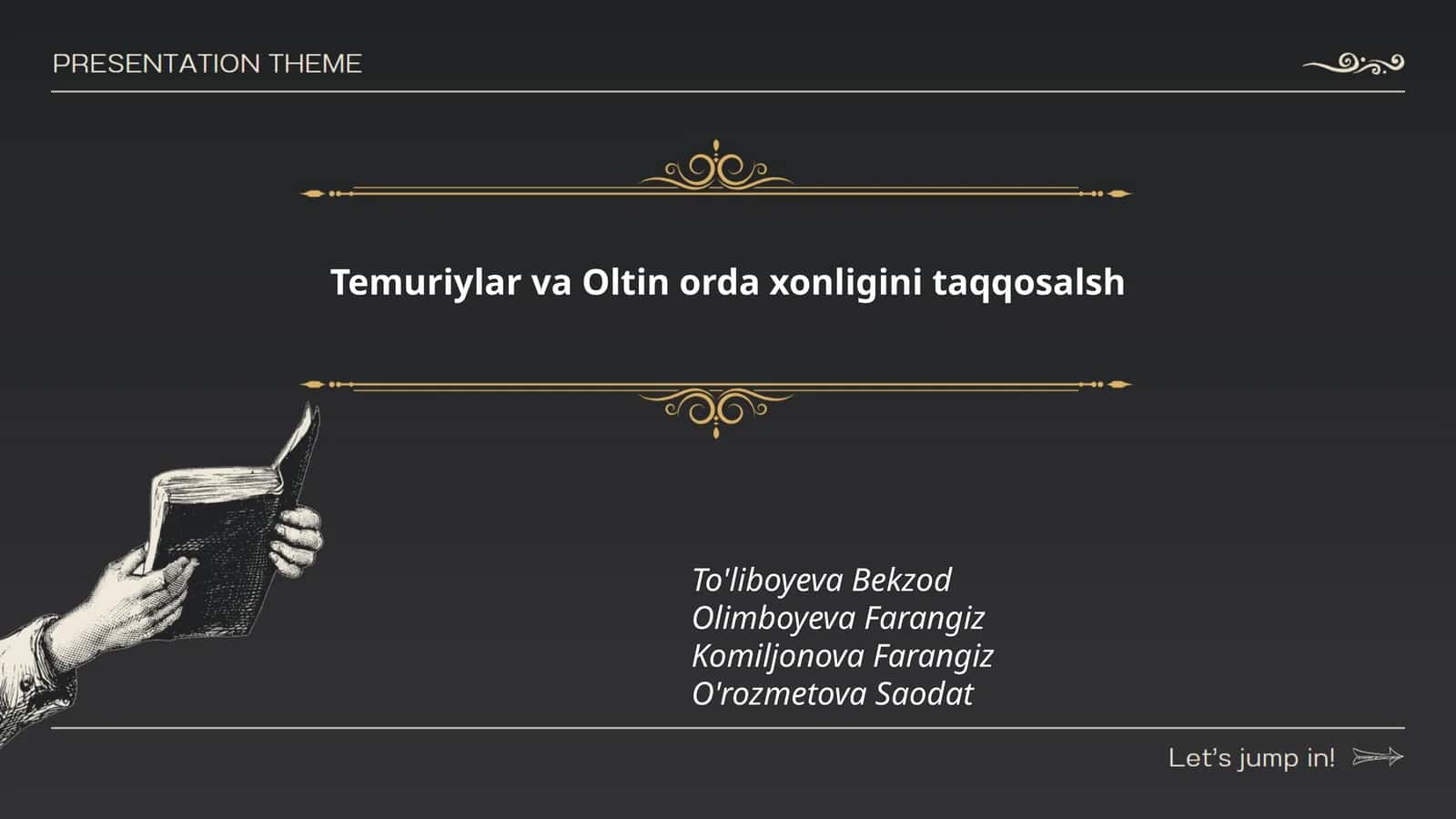 Temuriylar va Oltin orda xonligini taqqosalsh