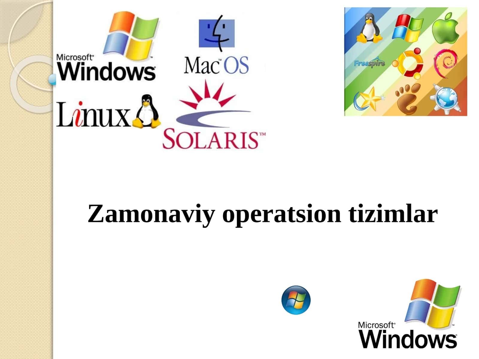 Zamonaviy operatsion tizimlar