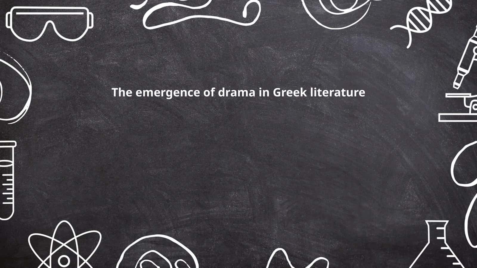 The emergence of drama in Greek literature