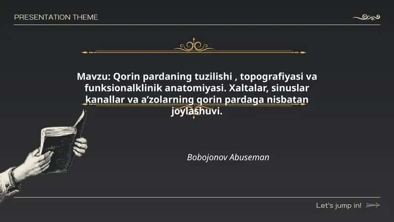 Qorin pardaning tuzilishi, topografiyasi va funksionalklinik anatomiyasi