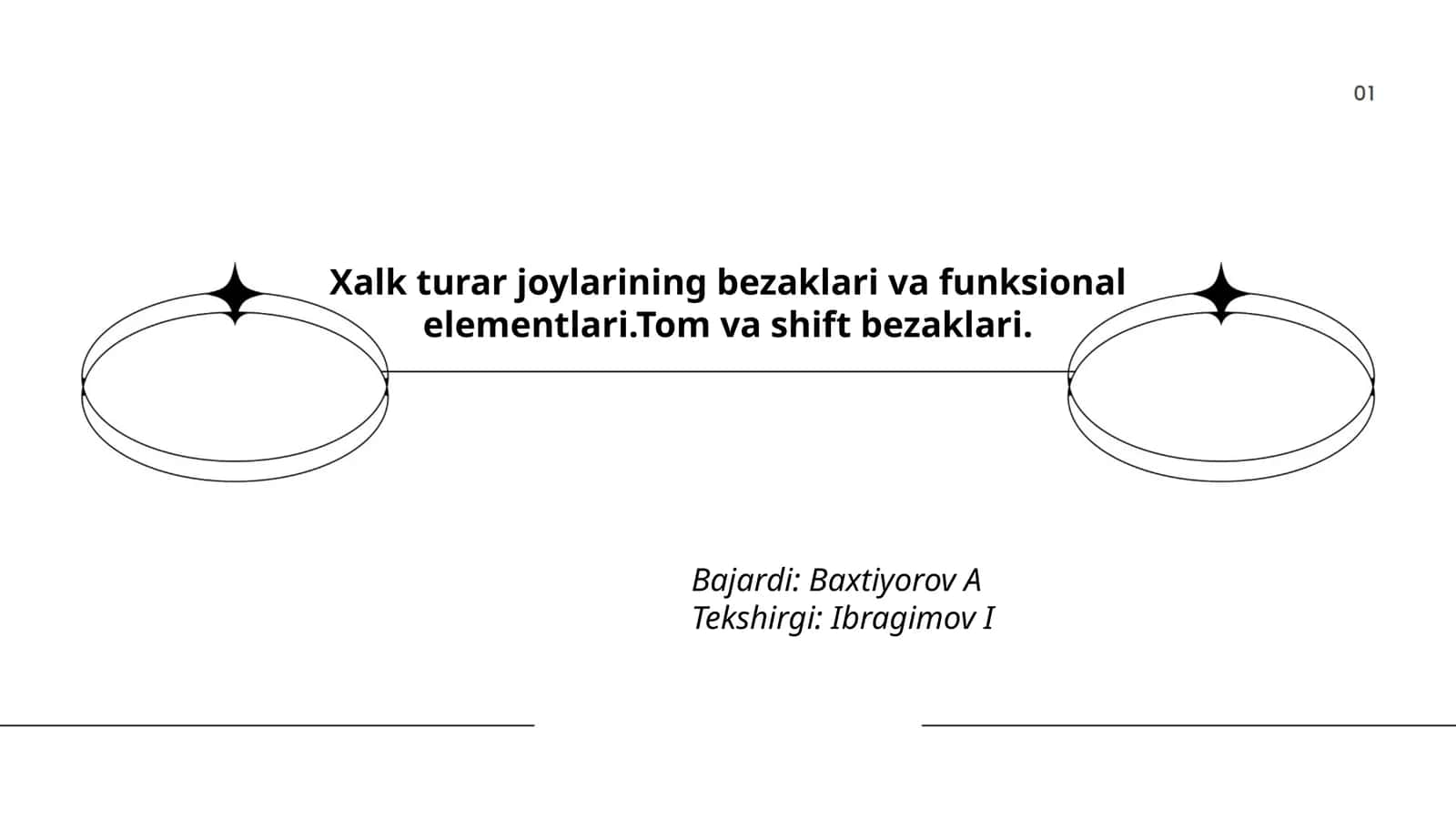 Xalk turar joylarining bezaklari va funksional elementlari