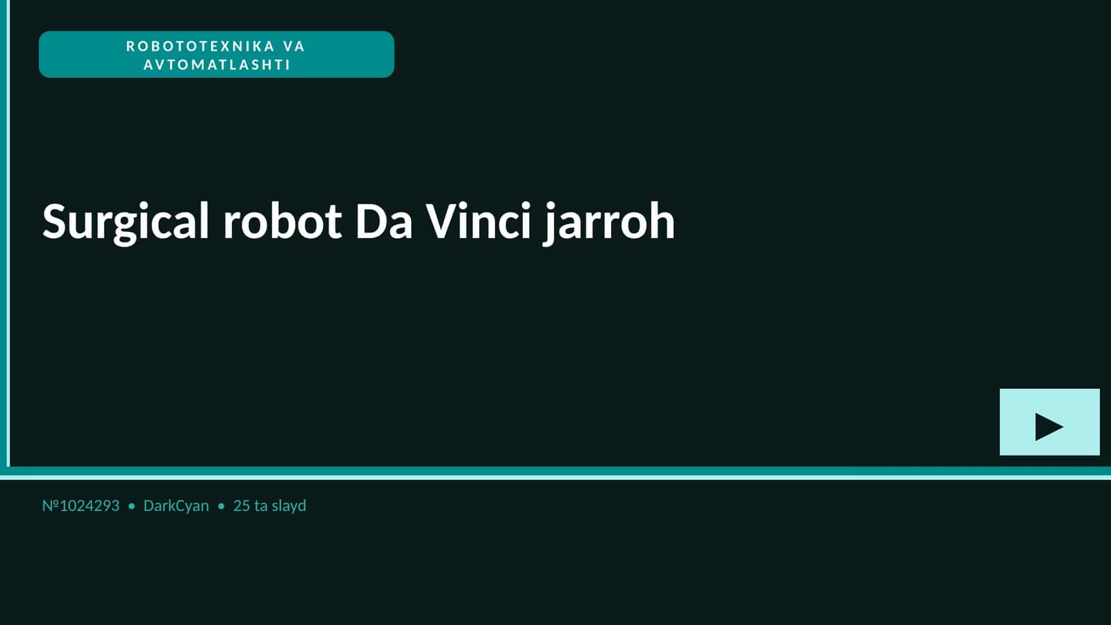 ROBOTOTEXNIKA VA AVTOMATLASHTI