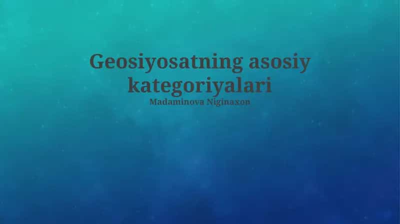 Geosiyosiy xavfsizlik