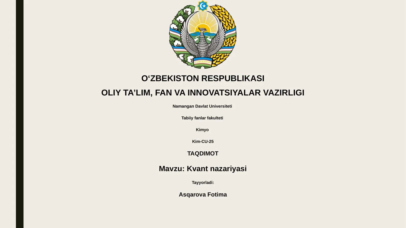 Kvant nazariyasi