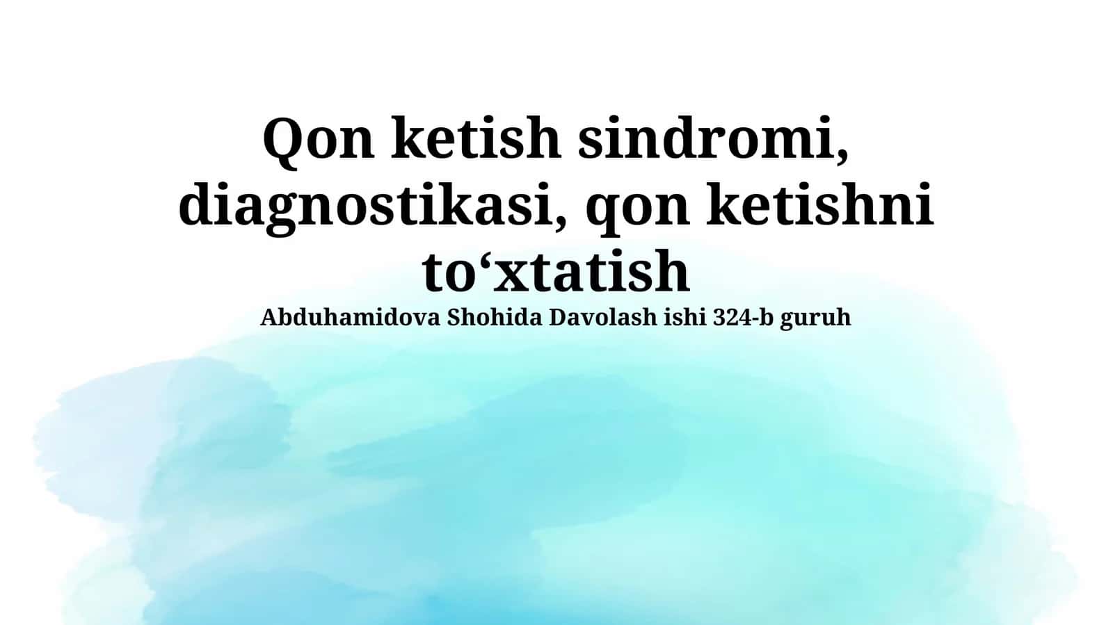 Gemorragik sindrom: ta'rif va tasnif