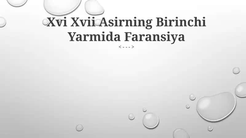 Xvi Xvii Asirning Birinchi Yarmida Faransiya