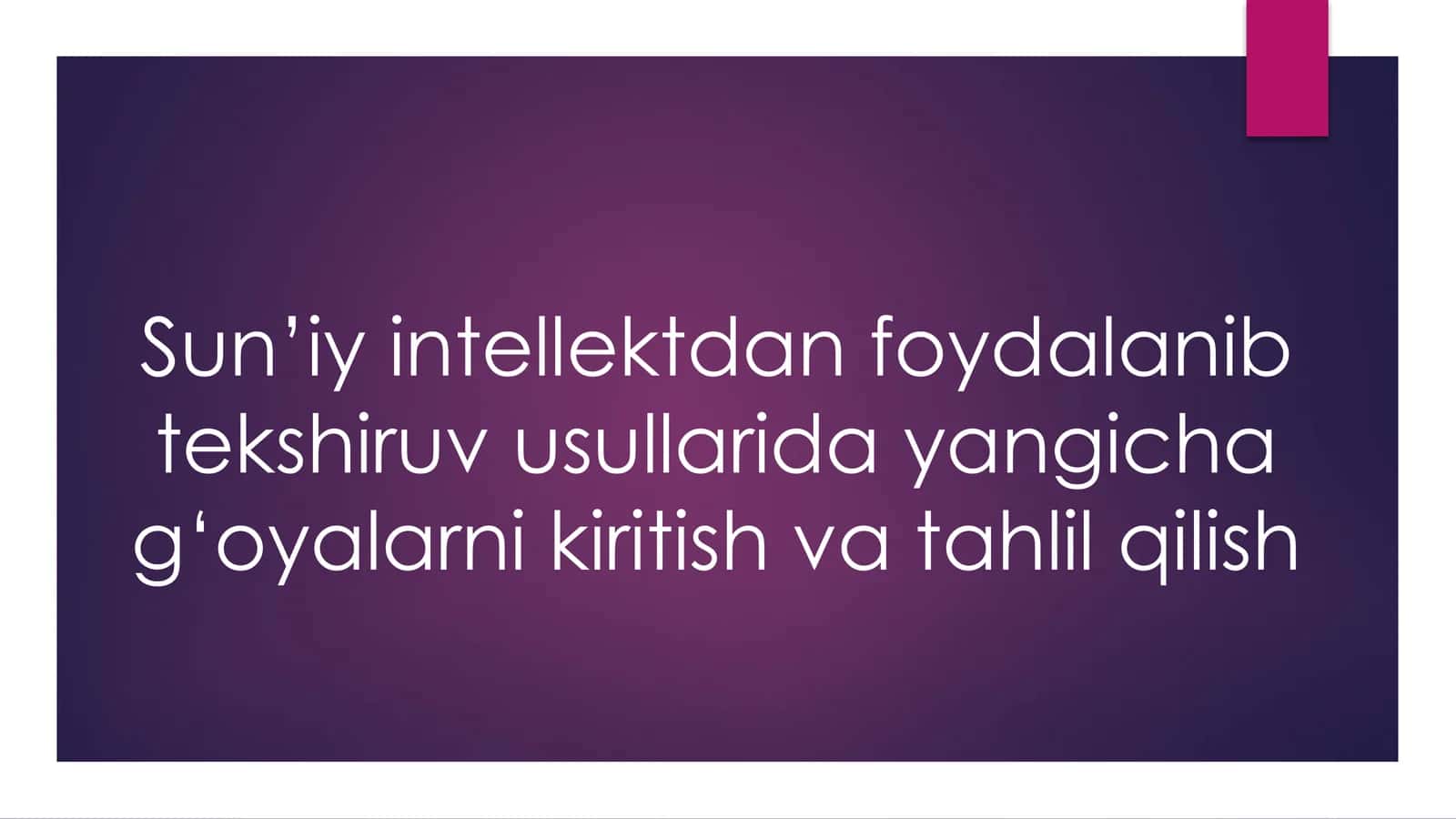Sun’iy intellekt (SI) va Tibbiyot
