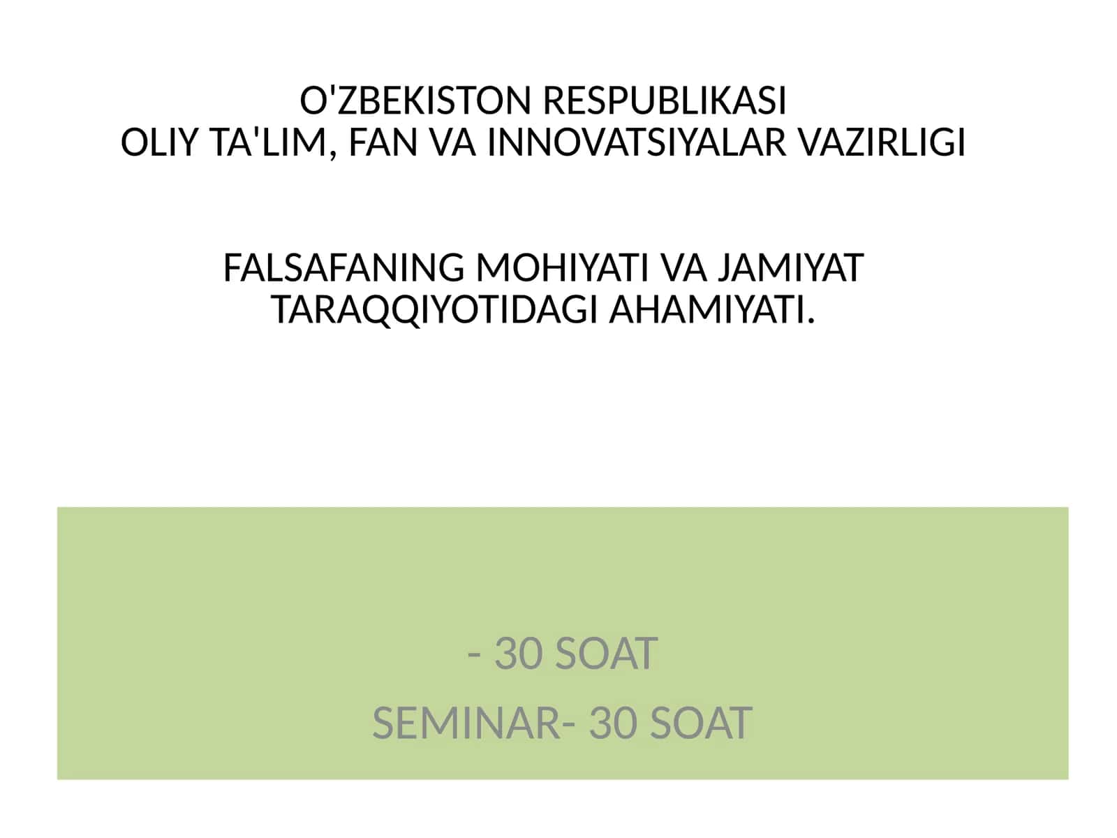 FALSAFANING MOHIYATI VA JAMIYAT TARAQQIYOTIDAGI AHAMIYATI