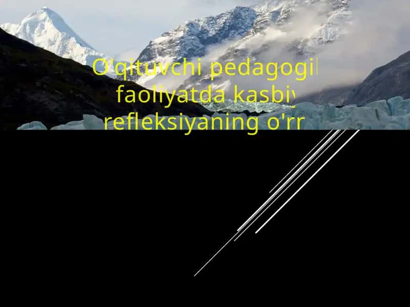O'qituvchi pedagogik faoliyatda kasbiy refleksiyaning o'rni
