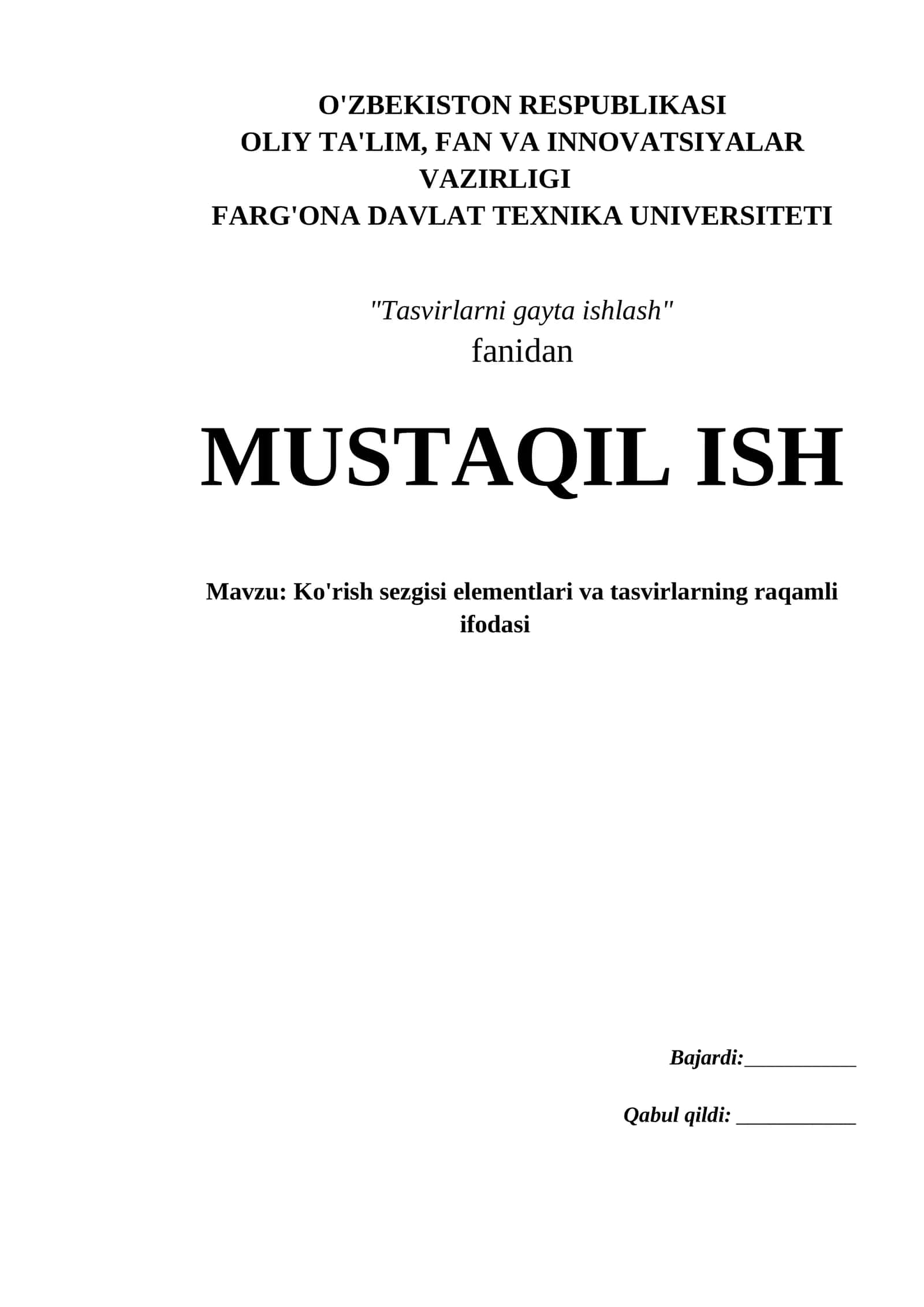 Tasvirlarni gayta ishlash