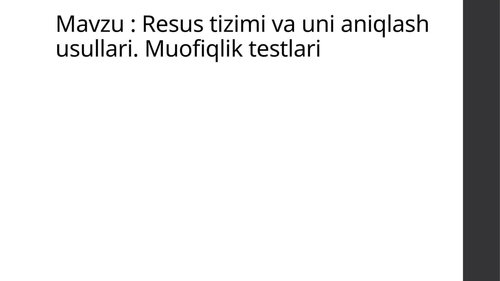 Resus (Rh) tizimi